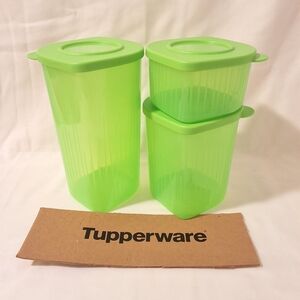 Tupperware Lime Green Fresh N' Cool Containers